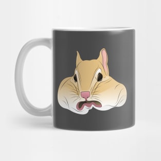 cute squirrel eating peanut face Mug